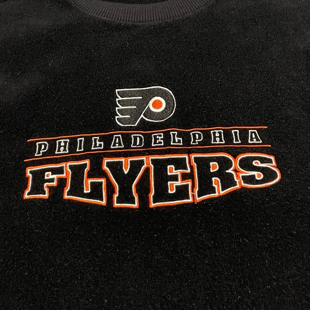 90’s Philadelphia Flyers Black Fleece Crewneck Active by Knights Athletics XL